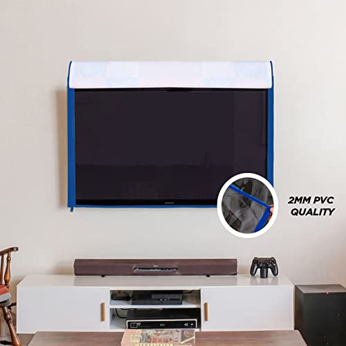 Image of Transparent LCD /LED T.V Protector Cover with Zipper Enclosure for 42 Inch Suitable for All Major Brand & Model (Color-Blue, Size-39x3x24 Inches)