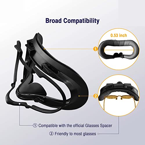 GoBudsGo Gesichtsschnittstelle mit Kühlventilator für Oculus/Meta Quest 2, Oculus Quest 2 Fan Face Cover mit PU Leder Gesichtsschnittstelle Pad kompatibel mit Quest 2 VR Lüfterkühler - Image 6