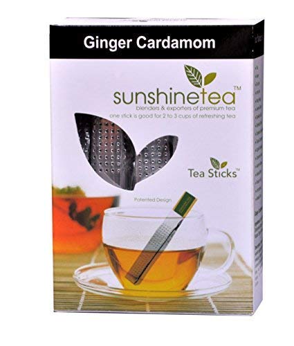Ginger Cardamom - 10 Tea Sticks - Blend of Indian Black Tea, dehydrated Ginger and Cardamom (B07879291M) Amazon Price History, Amazon Price Tracker