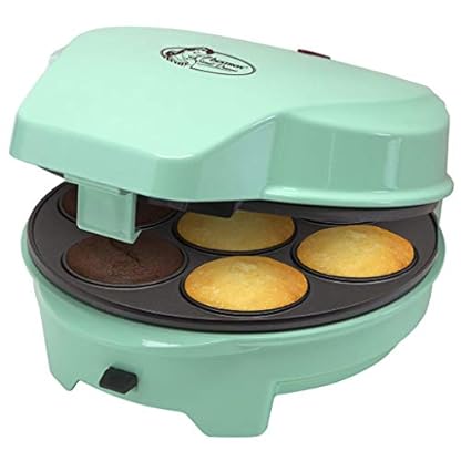 Bestron 3-in-1 Waffeleisen, Waffeleisen mit 3 auswechselbaren Backplatten: Waffel-, Donut- und Cake Pop, inkl. Backampel & Antihaftbeschichtung, 700 Watt, Farbe: Mint – Bild 3