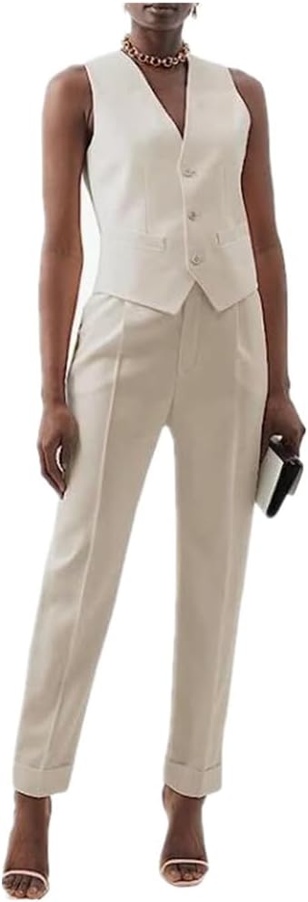 Summer Womens Suits Sets Waistcoat for Business Groom Party