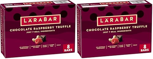 LÄRABAR Chocolate Raspberry Truffle, Gluten Free Vegan Fruit Nut Bars, 8 ct (Pack of 2)