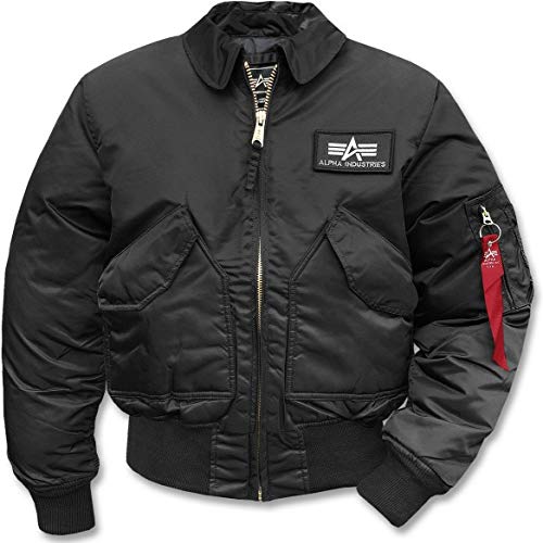 Alpha Industries Herren Bomberjacke CWU 45 (Gr. 3XL, Schwarz)