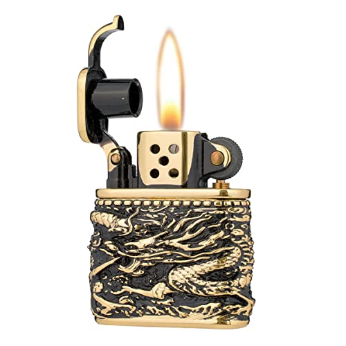 Encendedor estilo antiguo dragón chino dorado