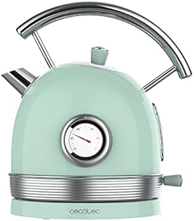 Cecotec ThermoSense 420 Light Green. 1,8 litrów, 2200 W, Miernik temperatury, Podstawa 360º, Stal nierdzewna, Styl Vintage, Zielony