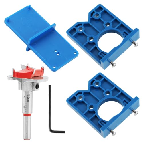 35mm Forstner Bit & Concealed Hinge Jig Set 5 Pcs