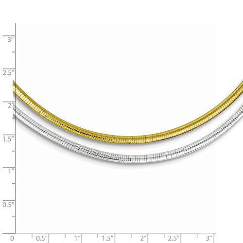 Colar de corrente Cubetto reversível de 3 mm banhado a ouro e prata esterlina 925