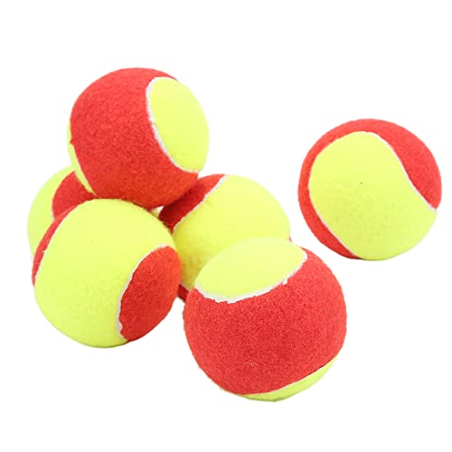 Naroote Kids Tennis Balls, Tennis Balls Pressureless Tennis Balls 6Pcs Rubber and Plush Kids Tennis Balls Lightweight Soft Safe Elastic for Children or Adult Beginners