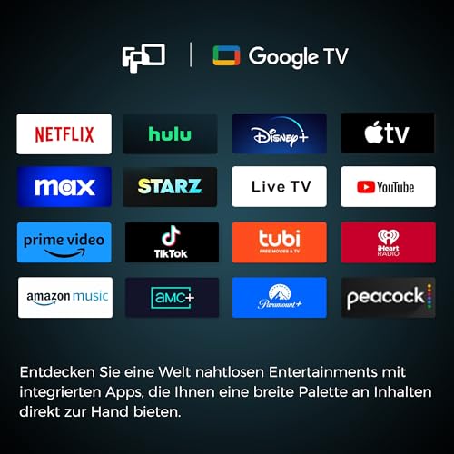 FPD Smart TV 32 Zoll (81 cm) Fernseher mit Google TV, Sprachsteuerung, kompatibel mit Google Assistant, 720p HD, HDR 10 & Dolby Audio… – Ansicht 3