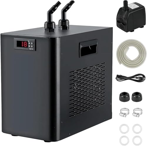 Enfriador De Acuario, Enfriador De Agua Silencioso 42/79/132 Gal, Bañera De Inmersión Fría Con Baño De Hielo Opcional Para El Cultivo De Ajolotes, Plantas Acuáticas Y Medusas(500L-For Fish Tank)