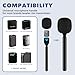 TheJuns Handheld Adaptor for DJI Mic, RODE Wireless GO II/PRO Universal Interview Handle Wireless Microphone Adapter with Windshield Foam for All Lavalier Mic