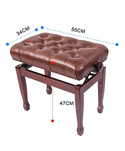 TEmkin Banc de Piano réglable en Hauteur de 10 cm, Tabouret de Piano en Bois, 55 x 34 x 47-57 cm, Teck, Marron (Teck Onesize) - Les Beatles, Paul McCartney, John Lennon, RIngo Starr, George Harrison TEmkin Banc de Piano réglable en Hauteur de 10 cm, Tabouret de Piano en Bois, 55 x 34 x 47-57 cm, Teck, Marron (Teck Onesize) – Image 3