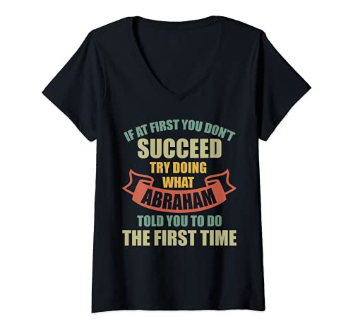 Mujer ABRAHAM - Camisa con nombre personalizado ABRAHAM Camiseta Cuello V