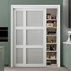 Amazon.com: Bypass Glass Sliding Closet Doors - 96x80, Double 48 Inch ...
