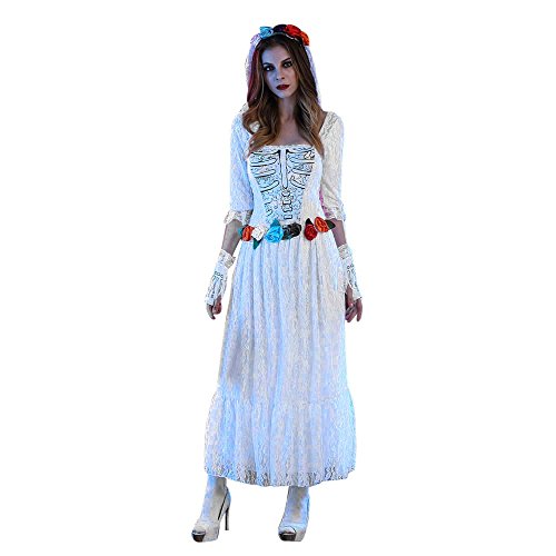 Goosun Disfraces Halloween Mujer Disfraz Novia Cadaver Halloween Vampiresa Reina Cosplay Vampira...