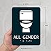 ALPHA DOG ADA SIGNS All Gender Restroom Sign with Braille - ADA and Title 24 Compliant - Grade 2 Braille Tactile Pictogram - Made in USA (Black, Wall)