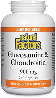 Natural Factors - Glucosamine & Chondroitin Sulfate 900mg, 240 Caps