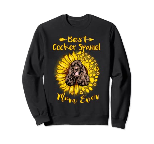Best Cocker Spaniel Dog Mom Ever Sunflower Funny Paw Lover Felpa