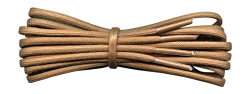 Fabmania® Laces Lacets Ronds Cirés - Marron Clair - Longueur 110 cm