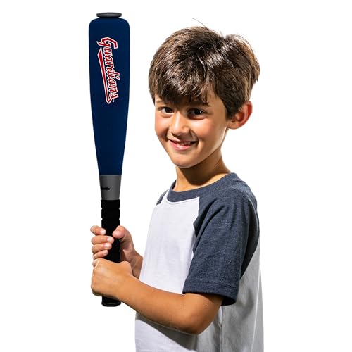 Image of Franklin Sports Cleveland Guardians Foam Bat & Ball Set - 21 inch Soft Jumbo Team Baseball Bat and Ball Team Logo - MLB Official Licensed Product