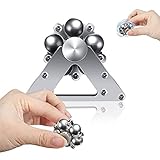 2023 New Ferris Wheel Fidget Toys,Kinetic Desk Toys,Metal Fidget Spinner,Fidget Toys for Adults Stress, Adult Desk Toys Stand, Anti-Anxiety Soothing Tool,Premium Figit Toy for Adults Kids - 5 Balls