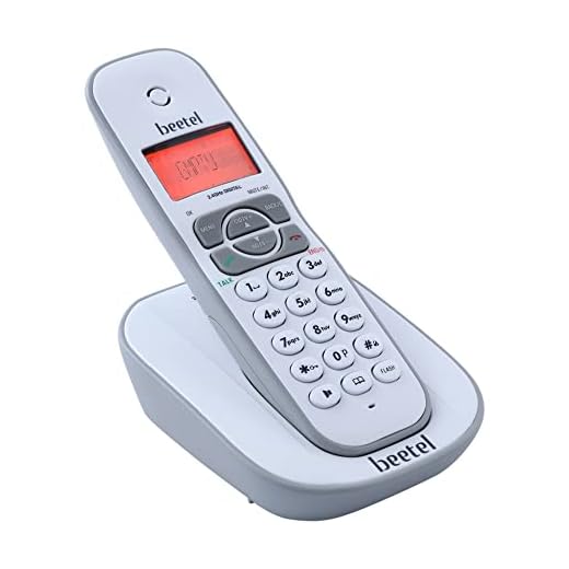 Beetel X73 Cordless 2.4Ghz Landline Phone with Caller ID Display, 2-Way Speaker Phone with Volume Controls, Auto Answer, Alarm Function, Stylish Design (Grey/White)(X73)