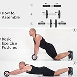 Arespark Ab Roller Wheel, Home Gym Equipment for Core Workout, No Noise Exercise Wheels with Knee Pad, Fitness Training Wheel Abs Workout Equipment for Sports - Image 5