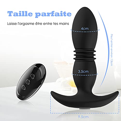 Plug anal vibrant avec télécommande sans fil pour débutant et couple - 8