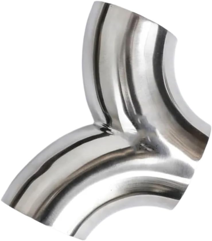 19/25/32/38/51/63/76mm Pipe OD Butt Welding Y-Shaped Elbow 3 Way SUS304 Sanitary Fitting Spliter(63mm x 2mm)