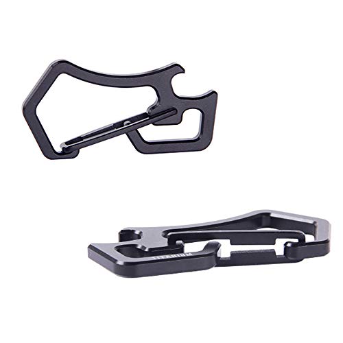 Grampo, Andoer Multitool Titanium Carabiner Keychain Chaveiros clipes com abridor de garrafas