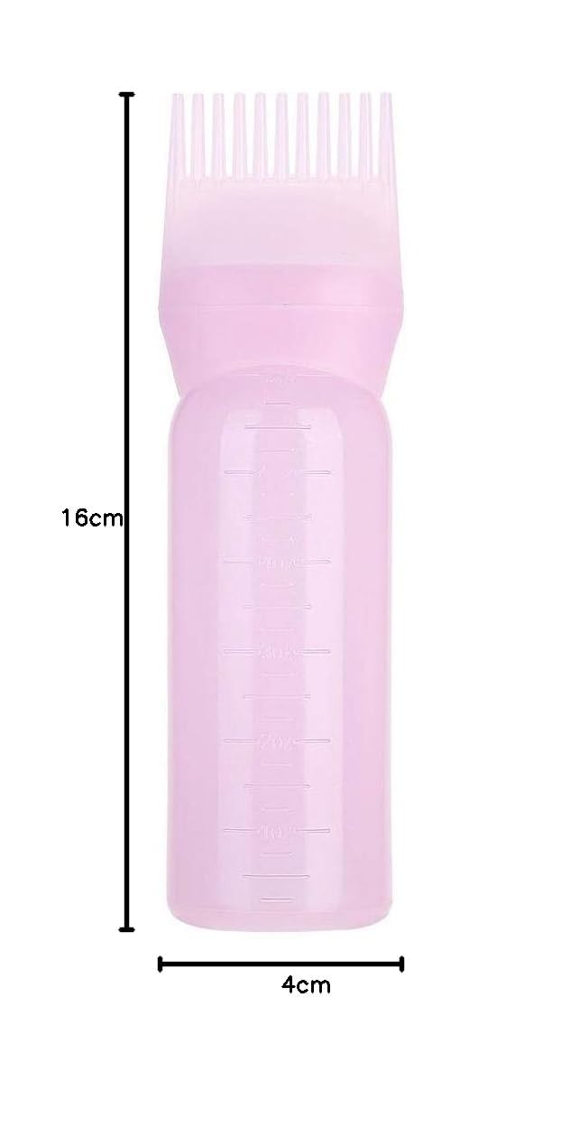 EKANTIK HAIR DYE APPLICATOR BOTTLE WITH BRUSH PLASTIC HAIR OIL AND HAIR COLORING TOOL FOR SALON AND HOME USE