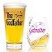 Godparent Gifts Set Godfather Pint Glass With Original Black Movie Logo And Pink Godmother Stemless Wine Glass Officially Licensed Collectible Gift From Godchild 16 15 Ounces By Movies On Glass