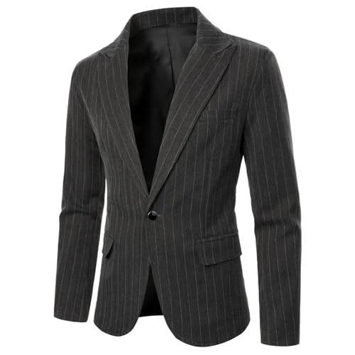 Men's Suit Jacket Simple Line Pockets Coat Business Casual Style2