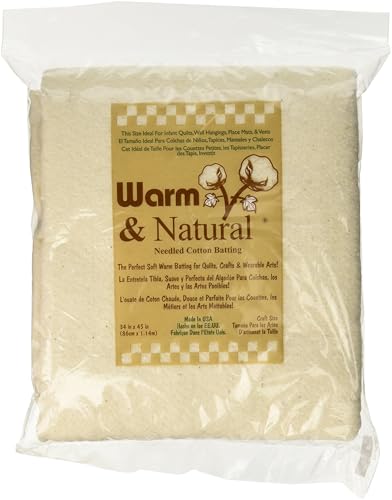 The Warm Company - Warm & Natural Cotton Quilt Batting – Craft Size 34