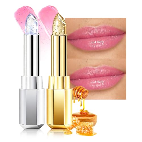 Image of evpct 2Pcs Magic Color Changing Lipstick Long Lasting Waterproof, 02&03