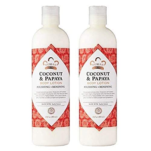 Nubian Heritage Body Lotion, Coconut & Papaya 2 Packs Of 13 Fl. Oz #TOP2