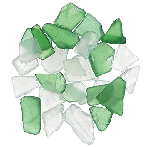 Darice Sea Glass inch Mesh Bag Green and Frosted Clear Mix 1 lb (3-Pack) 1140-70