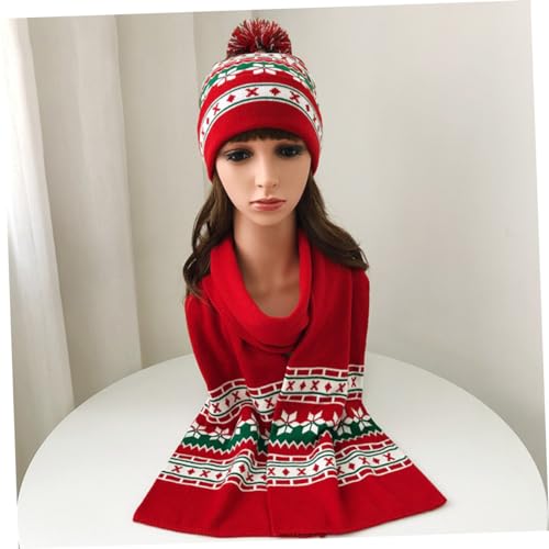 Adorainbow 1 Conjunto 2 Unidades chapéu cachecol natalino gorro de natal touca de natal chapéu de in