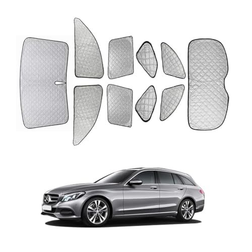 Compatible for メルセデスベンツ Cクラス サンシェード 車 遮光シェード プライバシー保護 車窓日よけ 車中泊グッズ 断熱 仮眠 盗難防止 四季兼用 Compatible for メルセデスベンツ Cクラス ステーションワゴン 年式2014