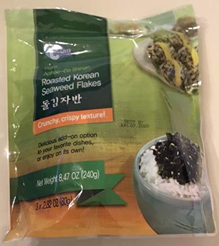 Roasted Korean Seaweed Flakes 3x2.82 oz. (80g) From Alphae-Do Shinan