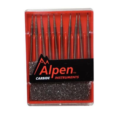 Coltene R707902 Alpen Carbides Trimming and Finishing #7902 Needle Burs, 12 Flute, Friction Grip, 1 mm Diameter (Pack of 5)