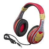 eKids Avengers Endgame Kids Headphones, Adjustable Headband, Stereo Sound, 3.5Mm Jack, Wired Headphones for Kids, Tangle-Free, Volume Control, Childrens Headphones Over Ear for School Home, Travel