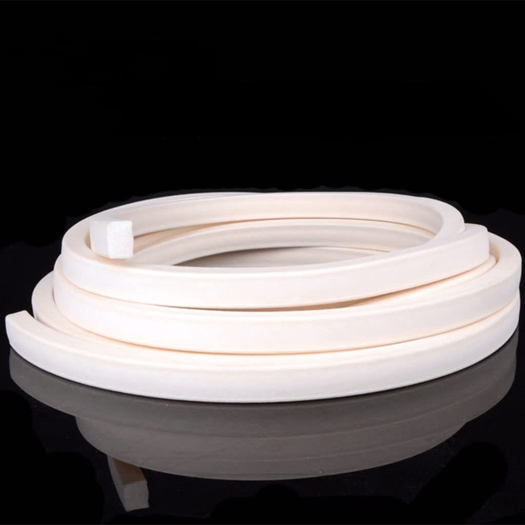 Schaumstoff-Dichtungsband Silikon-Dichtungsprofil 2–10 m, weiß, rechteckig, 4 mm, 5, 6, 8, 10, 15, for Tür- und Fensterbeschläge(6x6mm 5meters)