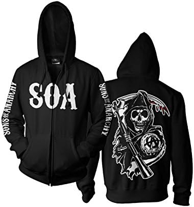 Sons of anarchy HENGFURUI Hoodies Mens Sons anarchy samcro hoodie Sudadera  hombres de moda cremallera Negro Gris sudaderas Casuales|zipper  blue|fleeczipper hat - AliExpress