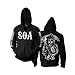 SOA Reaper Zipped Hoodie (Black), XX-Large