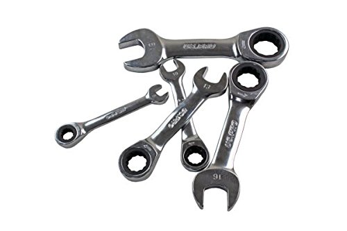 US PRO - Set di chiavi combinate a cricchetto tozze a 72 denti, 12 pezzi, 8-19 mm