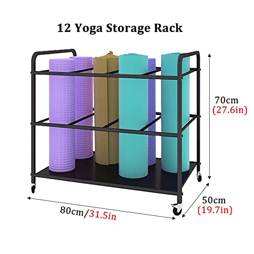 Carrito para esterillas de yoga móvil para transformar tu sala u hogar 5