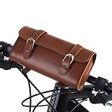 Haokaini Bicycle Leather Bag Handcrafted Leather Bike Bag Vintage Motorcycle Saddle Pouch Waterproof