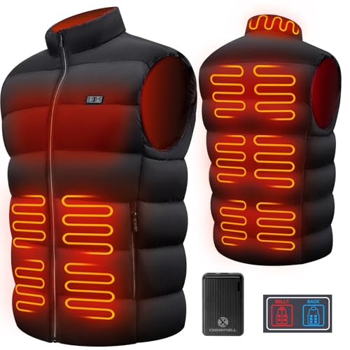 WXLWZYWL Heated Jackets For Men 10000mAh Battery Pack Included Windproof Water Resistant Mens Heated Jacket For Winter