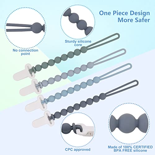 Slotic SC-B007A1 4-Pack Silicone Pacifier Clips thumb #2
